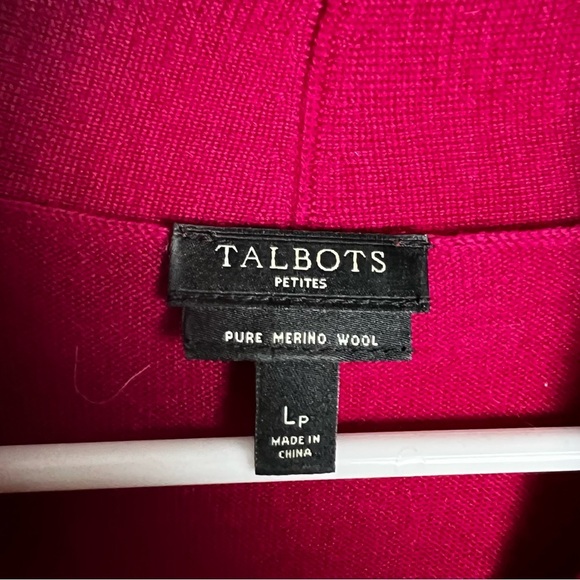Talbots - Magenta Cardigan‎ with Rhinestone Buttons - Sz. LP - Picture 3 of 7